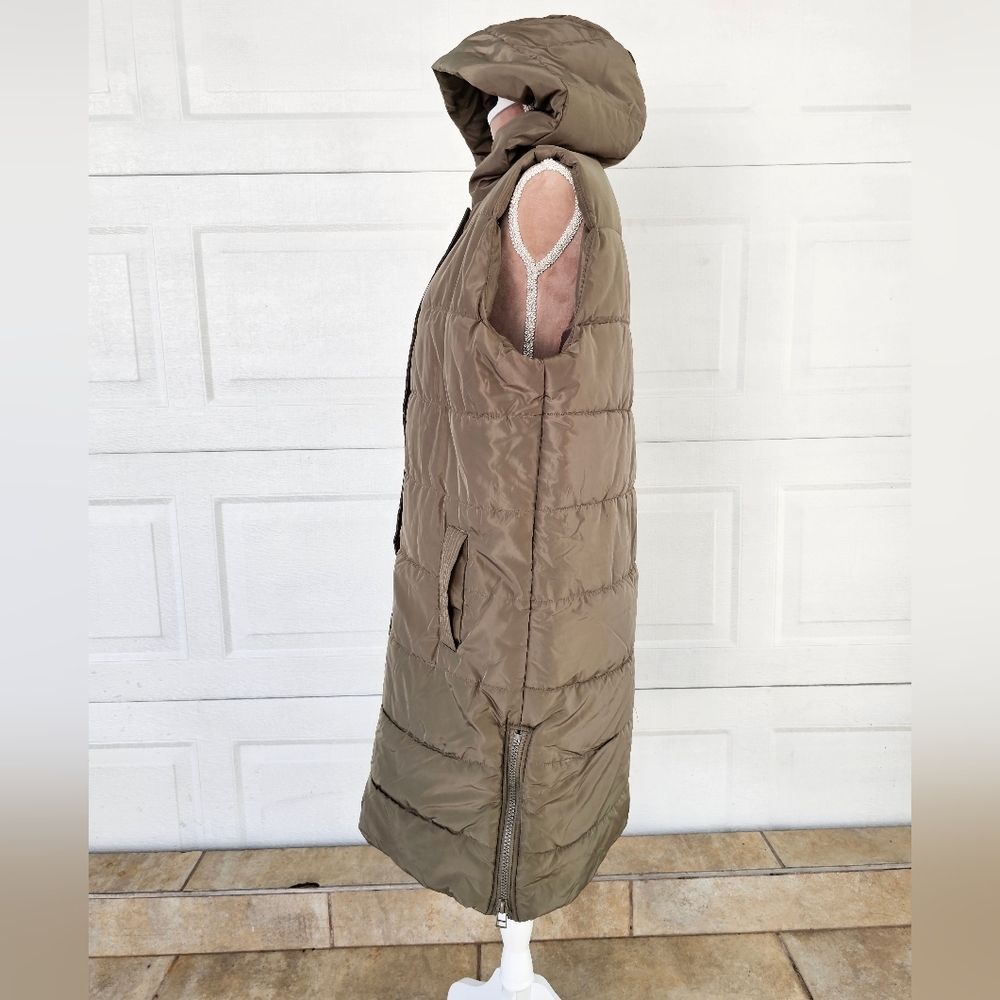 26 International Puffer Vest XL Longline Hooded Outdoor Utility Streetwear - Picture 3 of 11